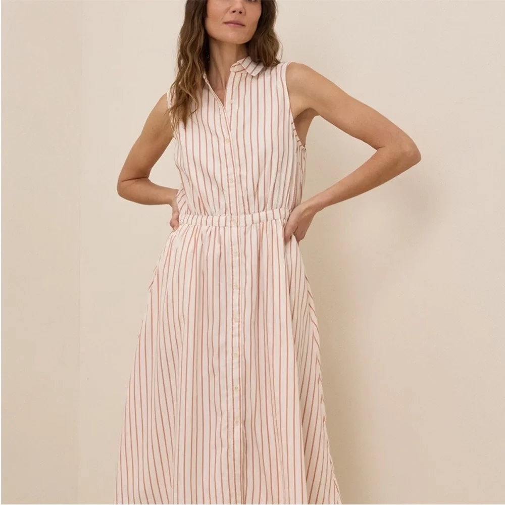 Pact zuma sleeveless shirt dress size L 100% organic cotton - Picture 1 of 8